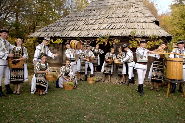Junii Sibiului pun în scenă obiceiuri de nuntă de pe Valea Hârtibaciului și tradiția culesului viilor de pe Valea Târnavelor, la București