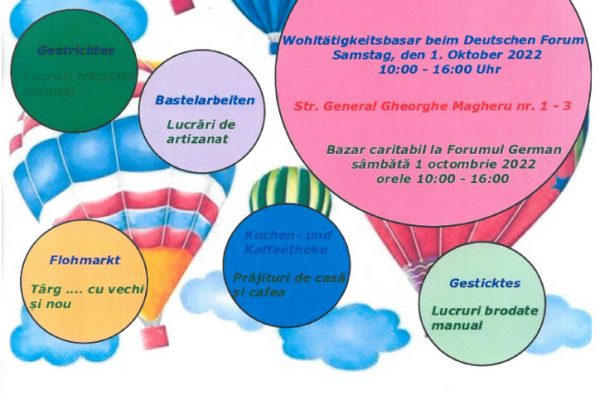 Bazar caritabil la Forumul German pentru copiii de la hospice-ul Fundației ”Carl Wolff”