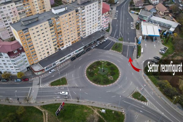 Schimbări în trafic, în zona sensului giratoriu amplasat la intersecția străzilor Ștefan cel Mare cu Semaforului