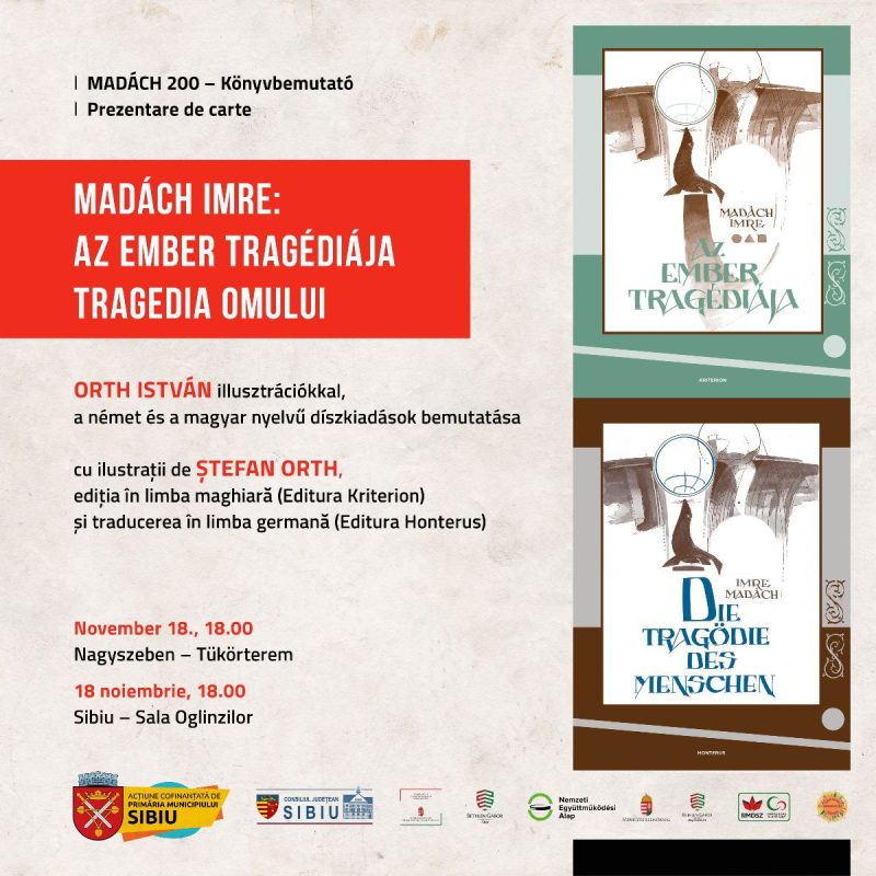Două ediții de lux ale capodoperei literare „Tragedia omului”, de Imre Madách, lansate la „Ars Hungarica”